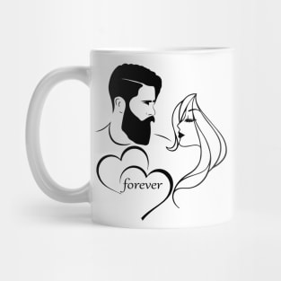 Love forever in the heart Mug